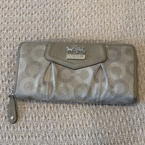 Coach Taupe Monogram Wallet